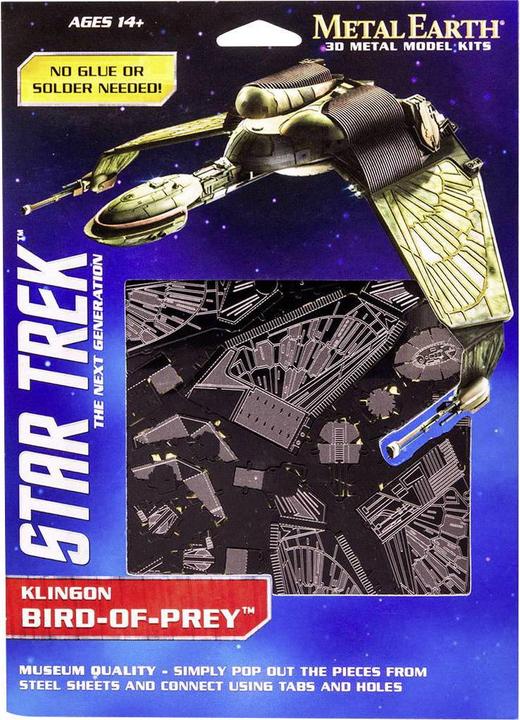 Actual product image Metal Earth Star Trek Klingon Bird of Prey