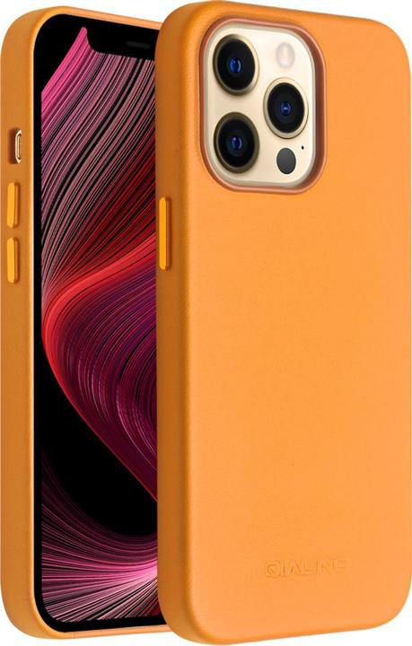 Actual product image QiAlino Sleeve (MagSafe compatible) Orange (Apple iPhone 13 Pro Max)