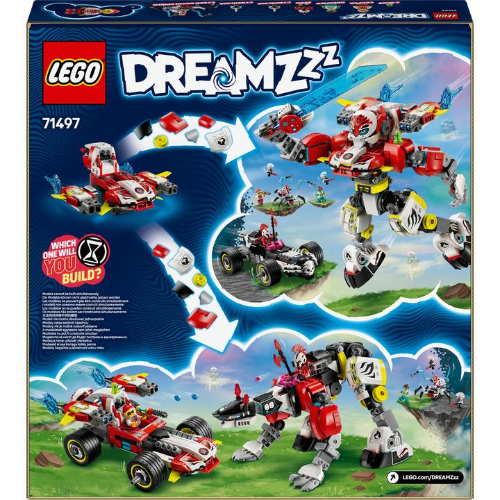 Image du produit LEGO Coopers Tiger-Mech und Zeros Hot Rod Auto (71497, LEGO Dreamzzz)