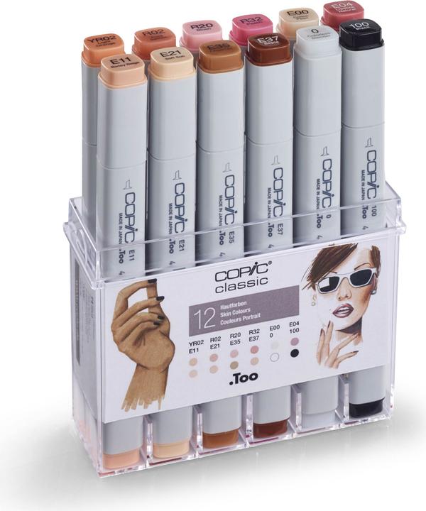 Actual product image Copic Skin tones (Multicoloured, 7 mm, 12 x)