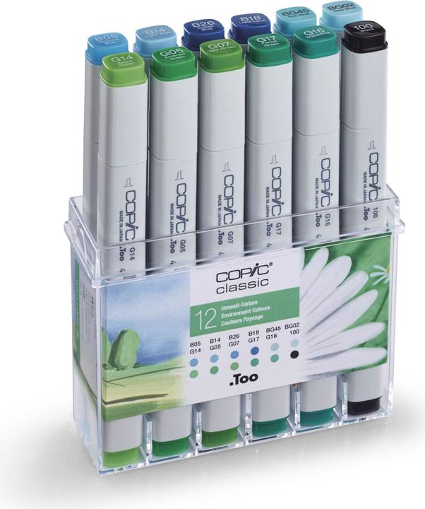 Produktbild Copic Umweltfarben (Mehrfarbig, 7 mm, 12 x)