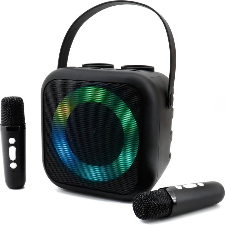 Immagine prodotto Soundmaster BT2024SW Sistema karaoke Incl. microfono, ricaricabile Nero (Corrente elettrica)