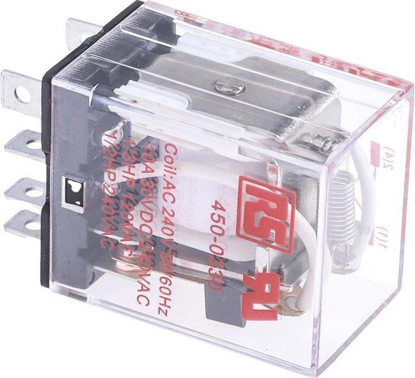Actual product image Rs Pro Non indicating relay, 10A DPDT 240Vac