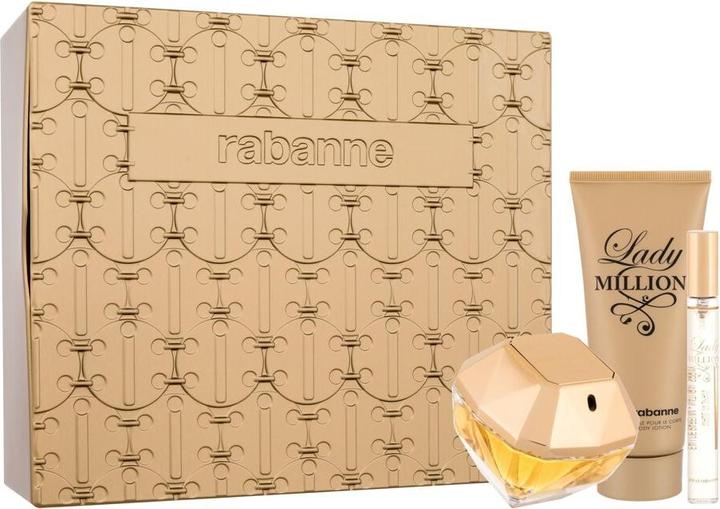 Paco Rabanne SET Lady Million EDP spray 80ml + EDP 10ml + BODY LOTION 100ml (Eau de Parfum)