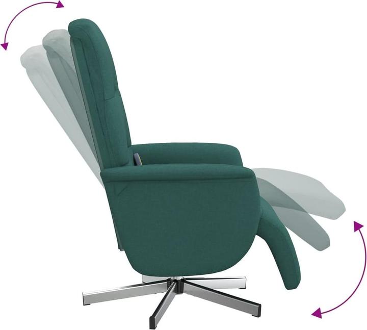 Produktbild VidaXL Massagesessel mit Fussteil Dunkelgrün Stoff,Farbe