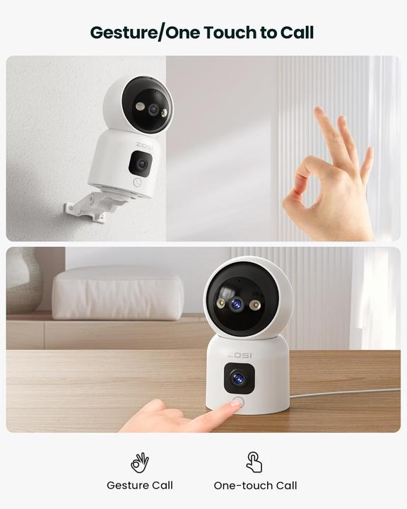 Image du produit Zosi Überwachungskamera mit Dual-Objektiv und KI-Erkennung