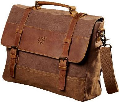 Only-Bags.Store Umhängetasche aus gewachstem Leder, Umhängetasche aus gewachstem Canvas, Laptoptasche aus Leder