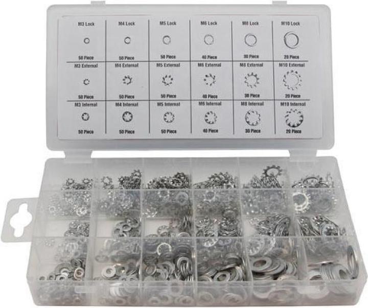 Perel Sicherungsscheiben Sortiment (M4, M10, M8, M3, M5, M6)