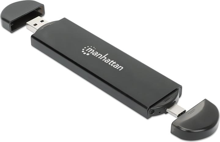 Actual product image Manhattan M.2 NVMe and SATA SSD USB hard drive enclosure (M.2 2230)