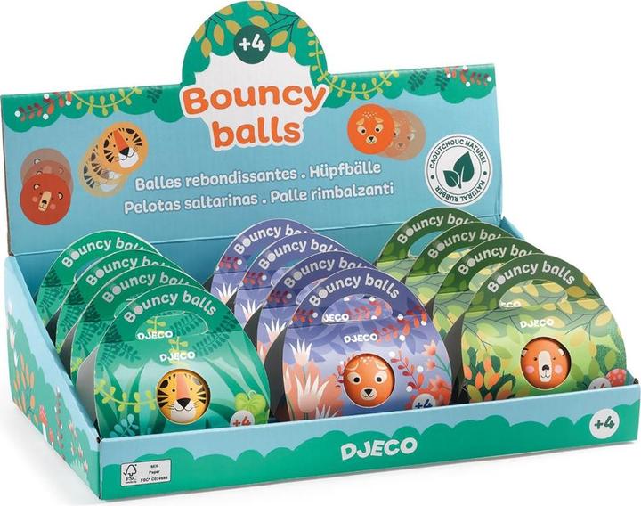 Produktbild Djeco Display Springbälle Wildtiere (MQ12)