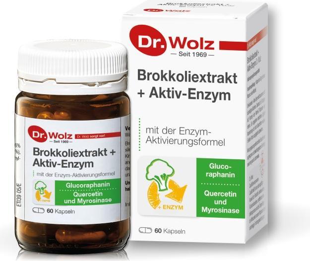 Immagine prodotto Dr. Wolz Estratto di Broccoli + Capsule di Enzimi Attivi, 60 Capsule (60 Pezzo/i, Pillole, 103 g)