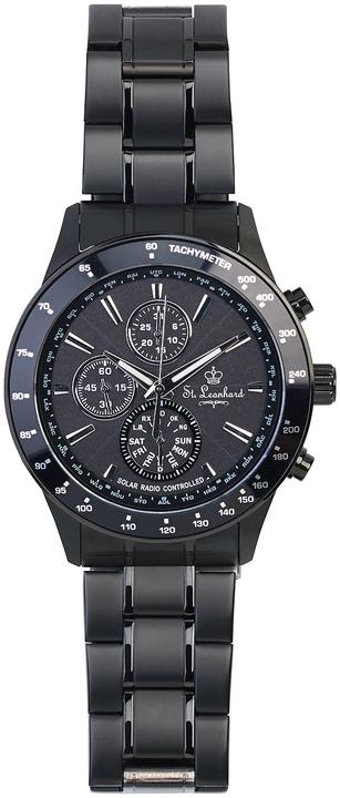 St. Leonhard Orologio da polso radiocontrollato da uomo, a energia solare