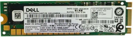 Actual product image Dell 240GB SSD SATA M.2 for BOSS (240 GB, M.2)