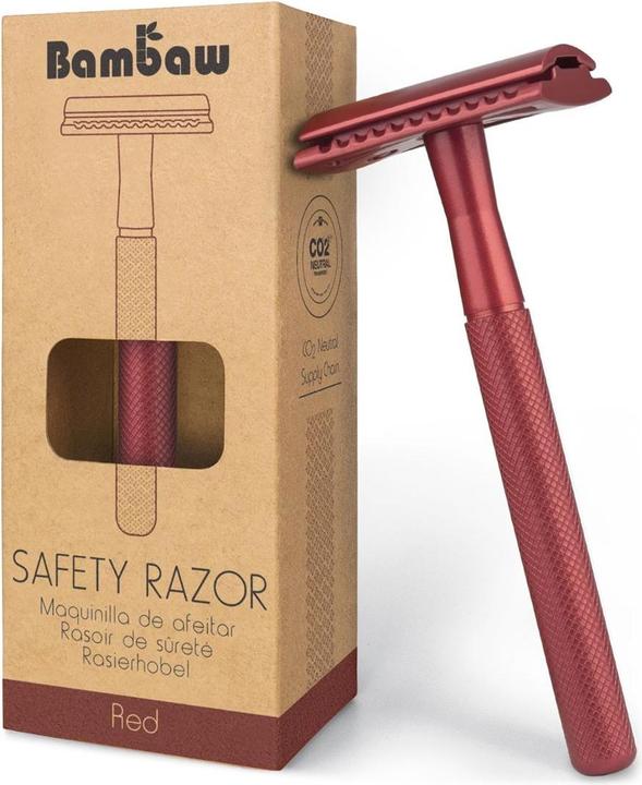 Bam Baw Sicherheits-Rasierer rot