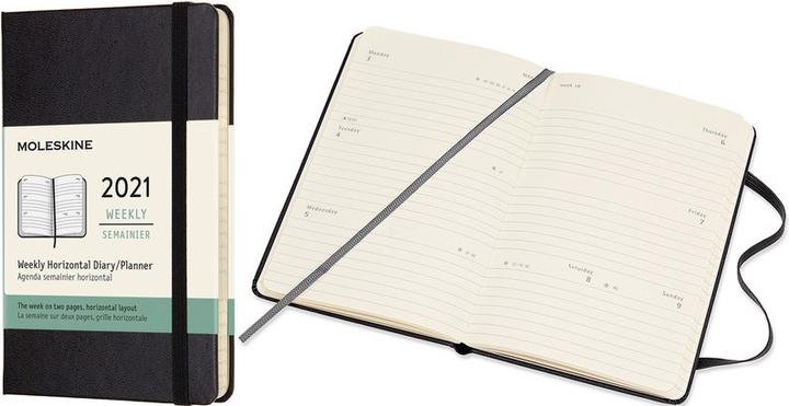 Produktbild Moleskine Wochenkalender (A6, Harter Einband, Englisch)
