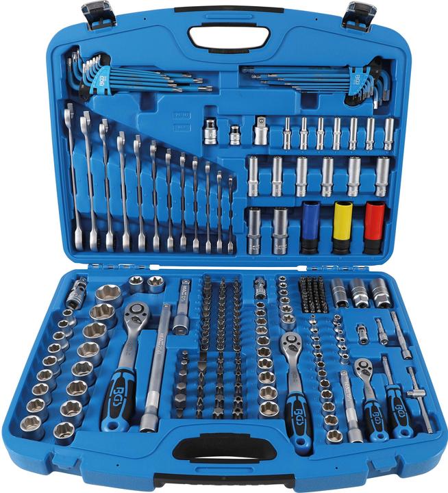 Actual product image BGS Socket Set 6.3 mm (1/4") / 10 mm (3/8") / 12.5 mm (1/2") Drive 218 pcs.