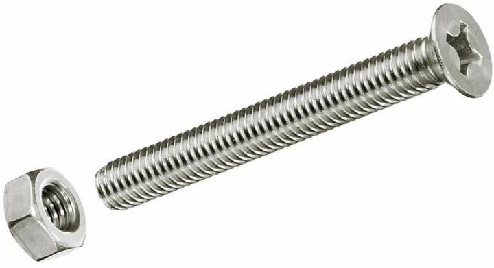 Image du produit Krafter Vis métriques M 5 x 20 mm, avec écrous, acier, 8 pièces (8 Vis par pièce)
