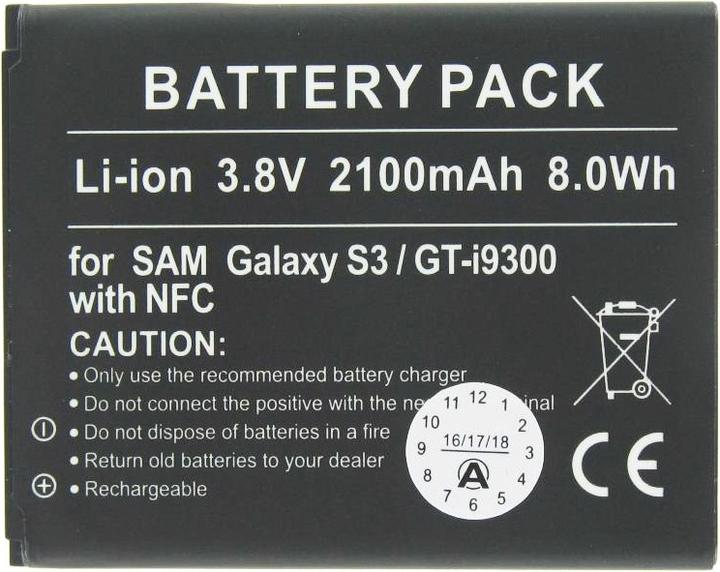Actual product image Samsung Galaxy S III i9300 battery with integrated NFC antenna