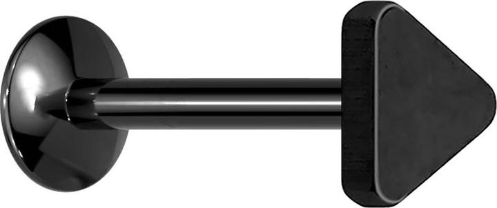 Produktbild Star Piercing Micro UFO Labret Innengewinde schwarz mit Dreieck (Chirurgenstahl 316L, ohne Messing)