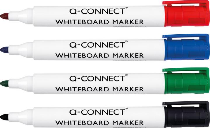 Q-Connect Whiteboard Markers (Multicoloured, 2 mm, 4 x)