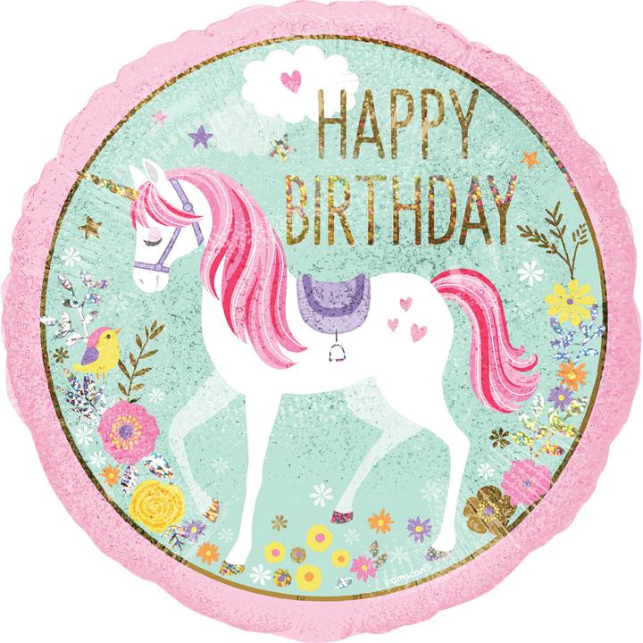 Actual product image Amscan Ballon Licorne Anniversaire