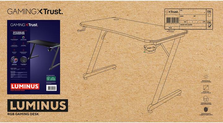 Image du produit Trust GXT 709 Luminus Gaming LED Desk