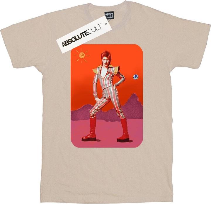 Actual product image David Bowie Womens/Ladies On Mars Cotton Boyfriend T-Shirt (S)