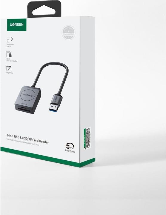 Actual product image Ugreen 2 in 1 USB-A 3.0 card reader (USB 3.0)