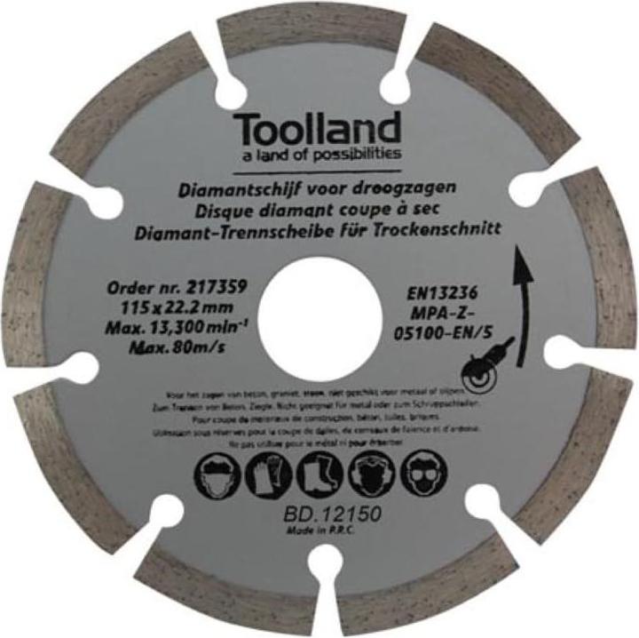 Toolland DIAMANT-TRENNSCHEIBEN-SET - 150 mm - SEGMENTIERT - 2-tlg.