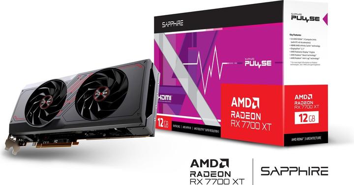 Actual product image Sapphire RX 7700XT Pulse Gaming (12 GB)