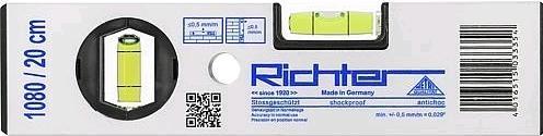 Produktbild Richter Messtechnik Eltric LeichtmetallWasserwaage 20 cm 1080 (20 cm)