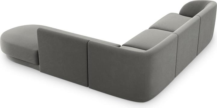 Image du produit Micadoni Canapé D'Angle Droit Velours, "Miley", 6 Places, 255x248x70Fabriqué en Europe (Canapé d'angle)
