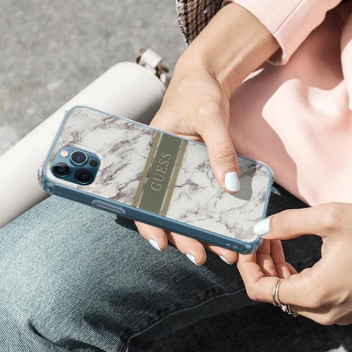 Image du produit Guess Couverture rigide Marble Stripe avec sangle (Apple iPhone 13 Pro Max)