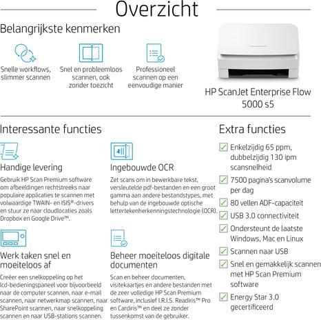 Image du produit HP ScanJet Enterprise Flow 5000 S5 (USB)