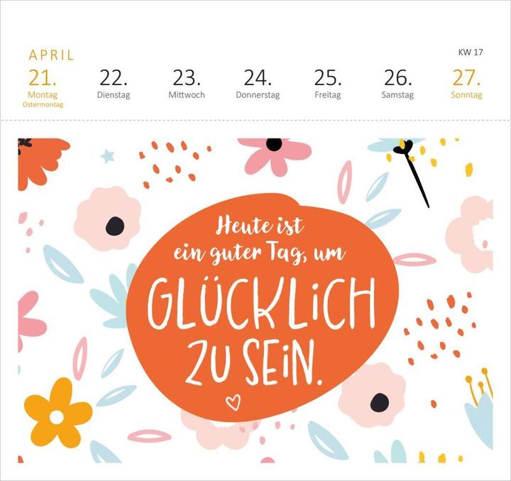 Image du produit Postk.Calendrier Mantras De La Chance (17 x 17 cm, Couverture rigide, Allemand)