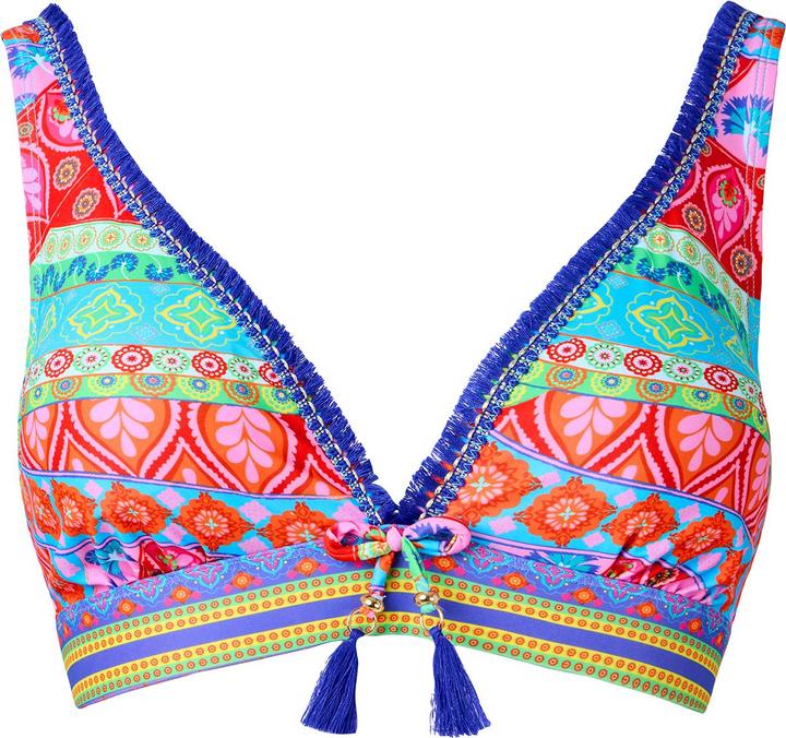 Actual product image Joe Browns Patchwork Tassel Trim Bikini Top (38)