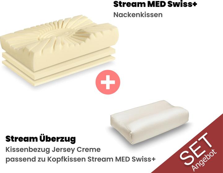 Produktbild Philrouge Set Nackenkissen CLIMA Swiss+ inkl. Jersey Creme (56 x 33 x 10 cm)