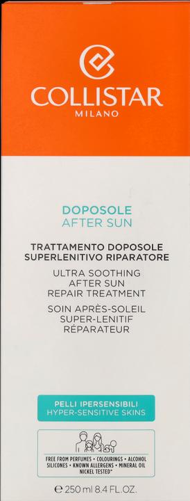 Energy Label Collistar CS Sun - Ultra Soothing After Sun Repair Treatment (Crème, 250 ml)