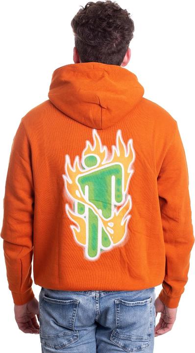 Actual product image Universal Textiles Unisex Adult Flames Logo Hoodie (L)
