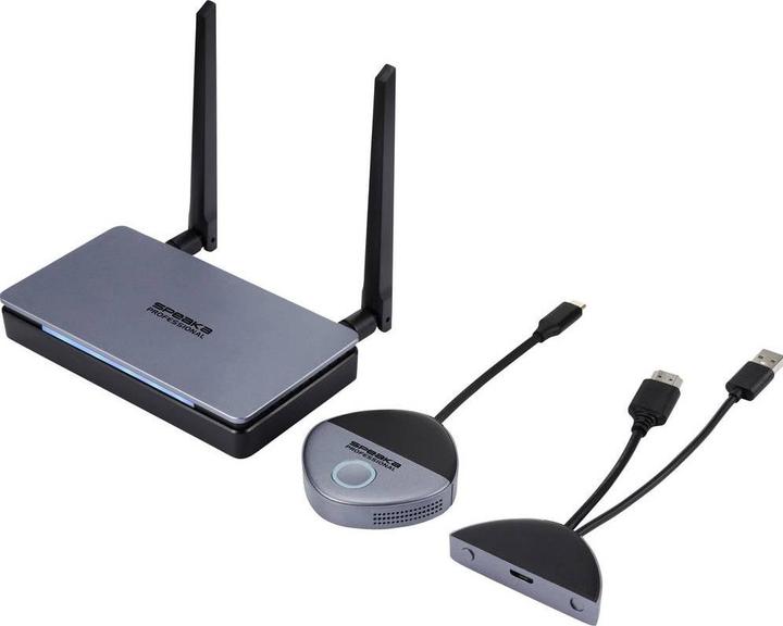 SpeaKa Professional SP-TR-500 USB-C® Funkübertragung (Set) 30 m 5 GHz, 2.4 GHz 1 (30 m)