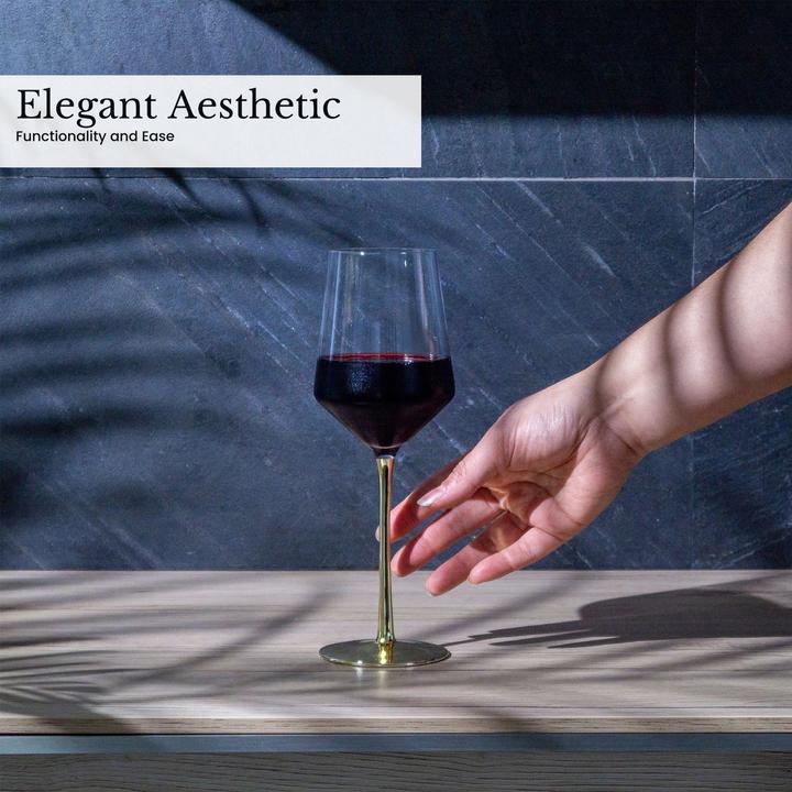 Produktbild Intirilife Wein Glas Set für Rotwein Weisswein (38 cl, 2 Gläser, Weingläser Set)