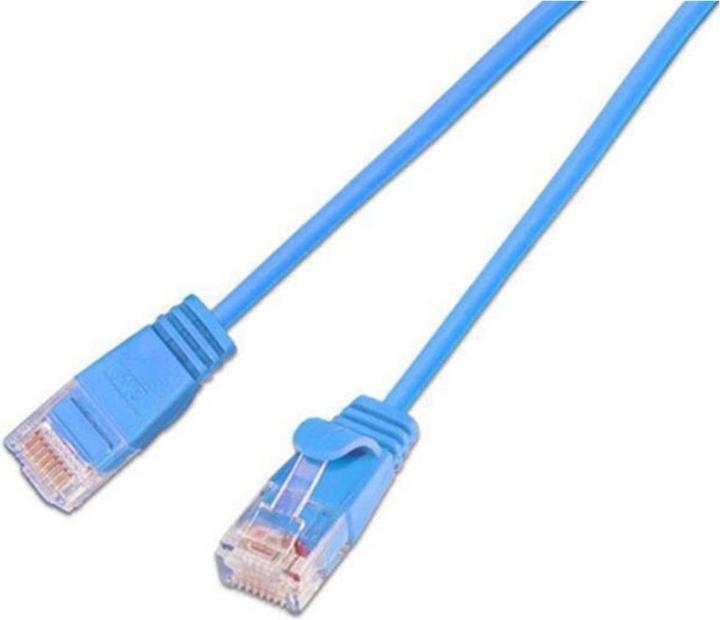 Wirewin Slim Patchkabel: UTP, 15cm,blau (U/UTP, CAT6, 0.15 m)