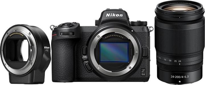 Nikon Z 6 II avec adaptateur FTZ (24 - 200 mm, 24.50 Mpx, Plein format)