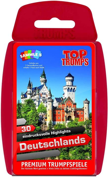Produktbild Winning Moves 63193 - Top Trumps - 30 eindrucksvolle Highlights Deutschland (Deutsch)