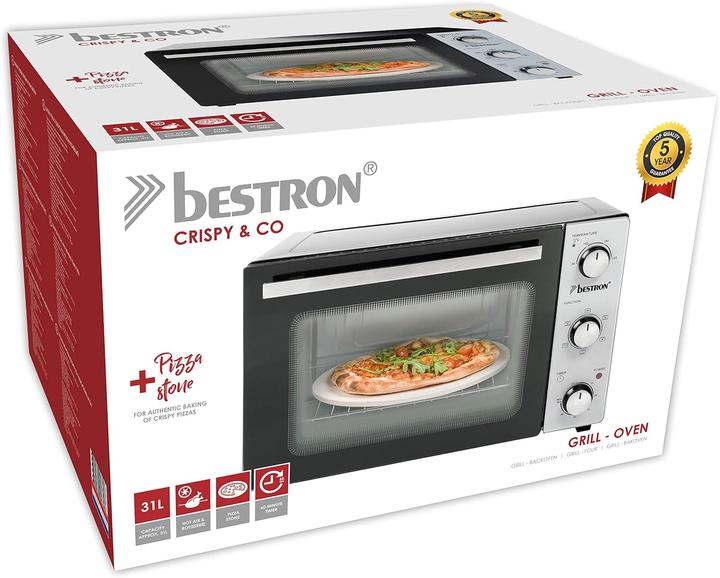 Actual product image Bestron Grill oven with rotating spit, pizza stone and convection function