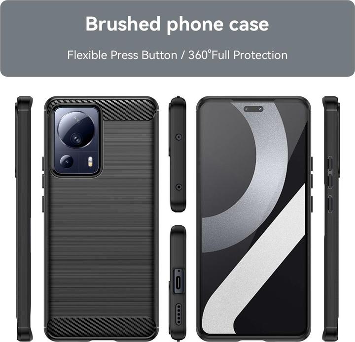 Actual product image König Design Case Mobile Protection for Google Motorola Samsung Xiaomi Case Cover Carbon Optics (Xiaomi 13 Lite)