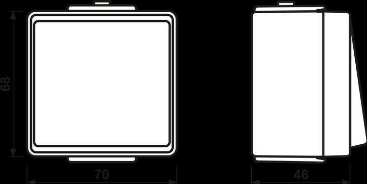 Actual product image Jung Polykontakt Rocker switch surface-mounted, with marking I 0, Off 2-pole, grey