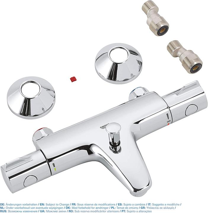 Actual product image Grohe Grohtherm 800 thermostatic bath mixer
