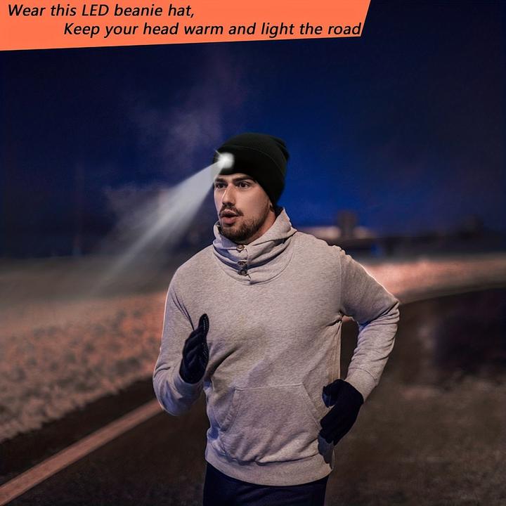 Actual product image PhoneLook Unisex LED Mütze mit Stirnlampe für nächtliche Aktivitäten