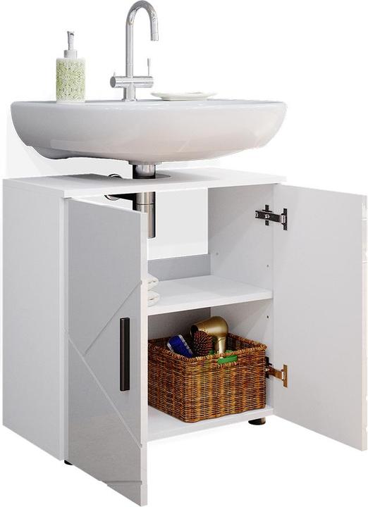 Actual product image Vichy Bathroom furniture set Irma, White High Gloss/White, 2 parts, with tall unit